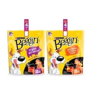 Purina Beggin' Strips Dog Treats Bacon Original & Cheese 32 oz 2 pack 64 oz